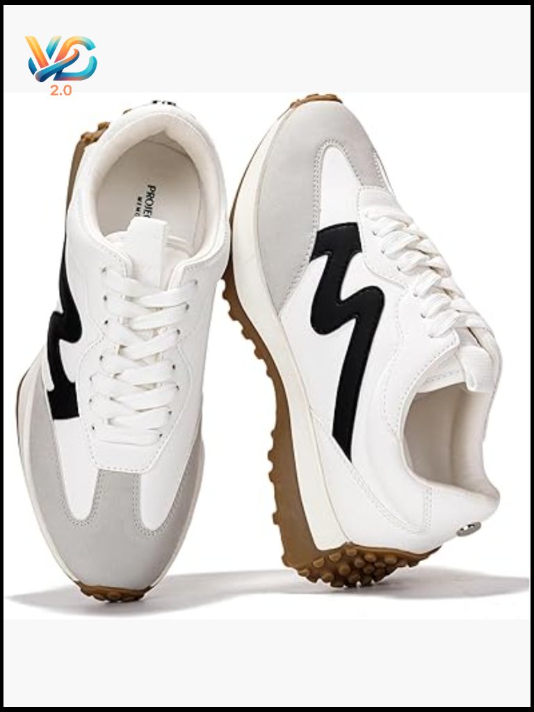 Memory Foam Non-Slip Sneakers Lightweight Lace-Up Casual Walking Shoes